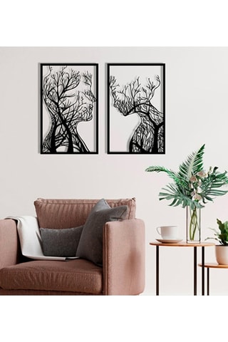 Wanddecoratie Lutuf - 86 x 635 cm - Zwart