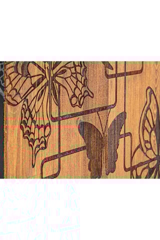 Décoration murale oiseaux amoureux en bois - 63,3 x 65 cm - Noir et naturel