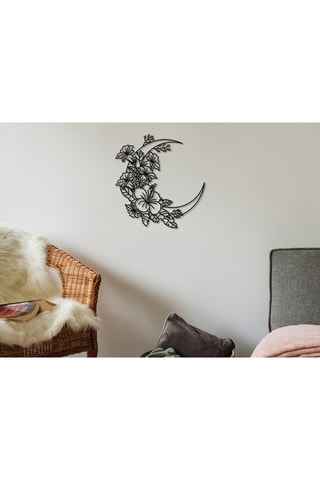 Wanddecoratie - 50 x 47 cm - Zwart
