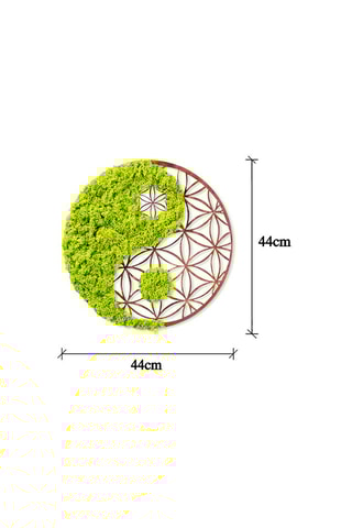 Wanddecoratie - 44 x 44 cm - Groen en Naturel