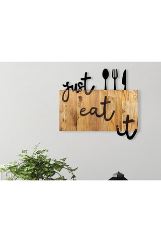 Houten Wanddecoratie 58 x 52 cm - Naturel en Zwart