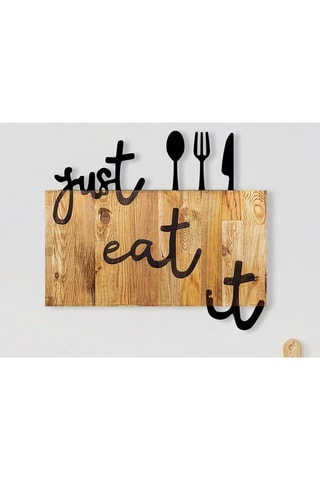 Houten Wanddecoratie 58 x 52 cm - Naturel en Zwart