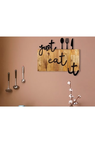 Houten Wanddecoratie 58 x 52 cm - Naturel en Zwart