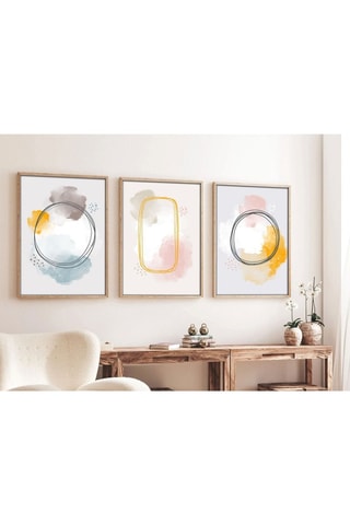 3 tableaux en bois massif - 35 x 50 cm