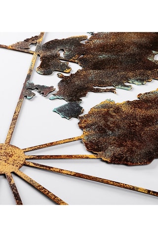 Décoration murale World Map - 120 x 60 cm - Marron