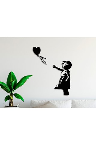 Décoration murale Banksy - Noir - 85 x 105 cm - Reproduction