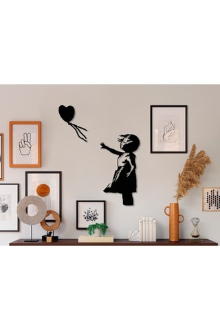 Décoration murale Banksy - Noir - 85 x 105 cm - Reproduction