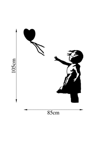 Décoration murale Banksy - Noir - 85 x 105 cm - Reproduction