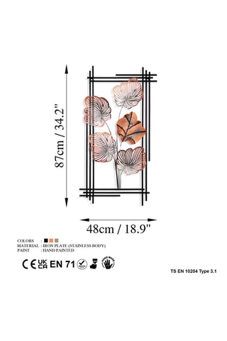 Wanddecoratie Daiyu 4 - 48 x 87 cm - Zwart