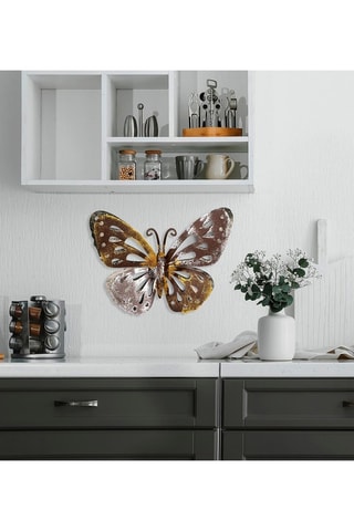 Wanddecoratie - Bruin en Zilverkleurig