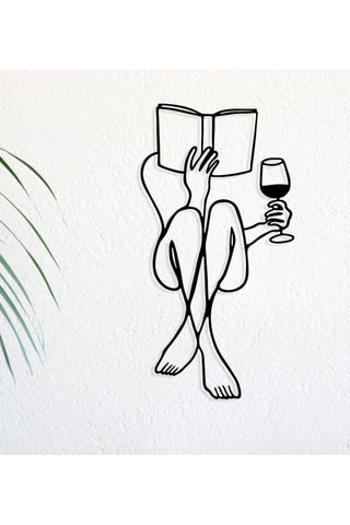 Wanddecoratie Bien - Zwart - 38 x 73 cm