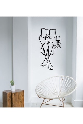 Wanddecoratie Bien - Zwart - 38 x 73 cm