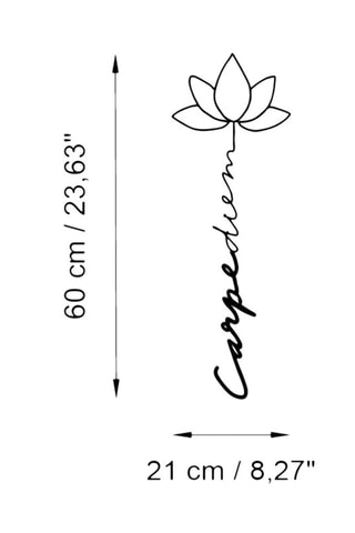 Wanddecoratie Carpe Diem 4 - Zwart