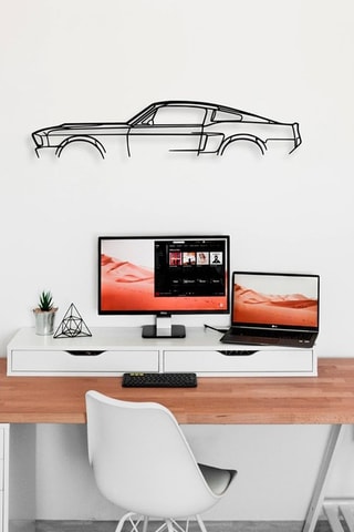 Wanddecoratie Ford Mustang Shelby, 1967 - Zwart