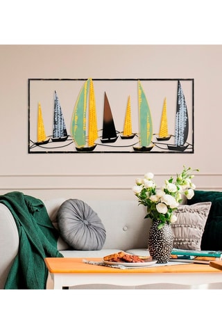 Wanddecoratie Yelkenli 3 - 
90 x 40 cm - Zwart