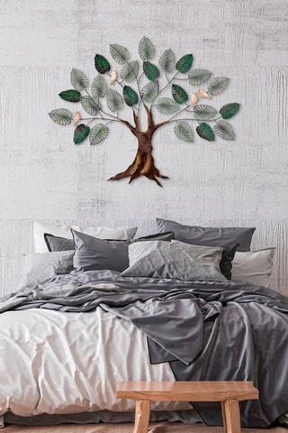 Wanddecoratie Bruin en Groen
