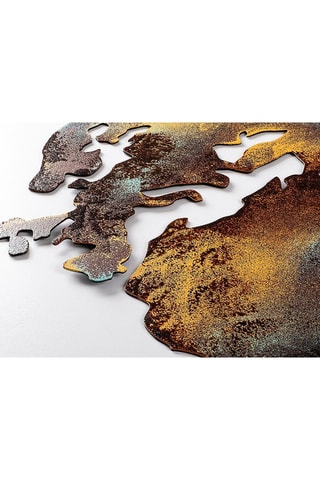 Wanddecoratie Wold Map Medium 3 - Bruin
