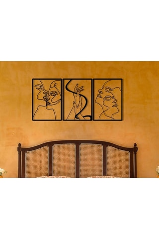 Wanddecoratie The Unity Of Love - Zwart