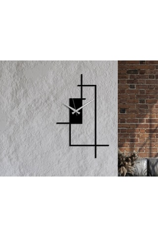 Wandklok - Zwart - 49 x 30 cm