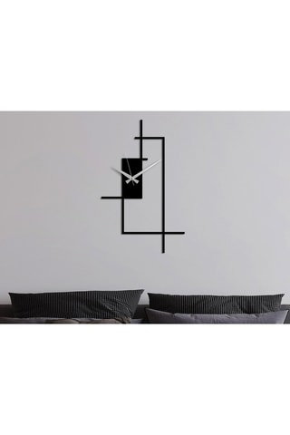 Wandklok - Zwart - 49 x 30 cm