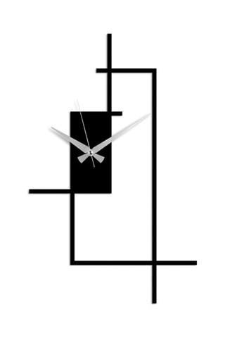 Wandklok - Zwart - 49 x 30 cm