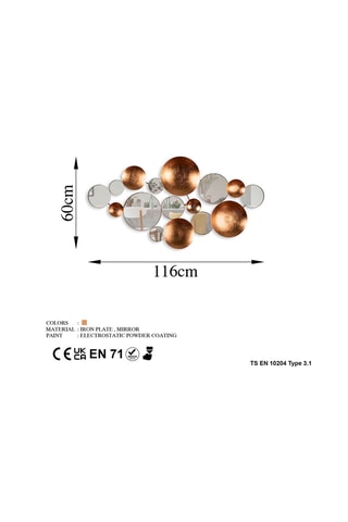 Wanddecoratie Lumos  - Koperkleurig