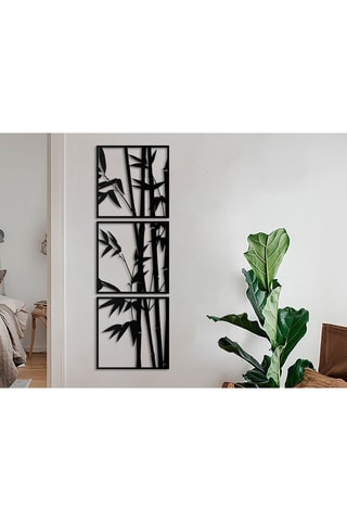 Wanddecoratie Bamboo - Zwart