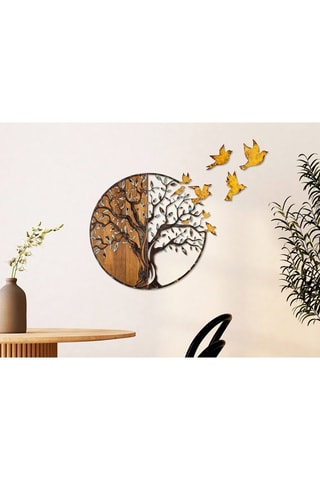 Wanddecoratie Naturel en Zwart