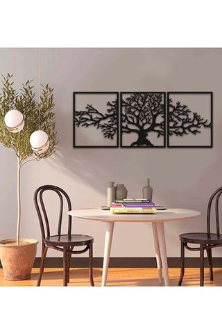 Wanddecoratie MT - Zwart - 124 x 49 cm