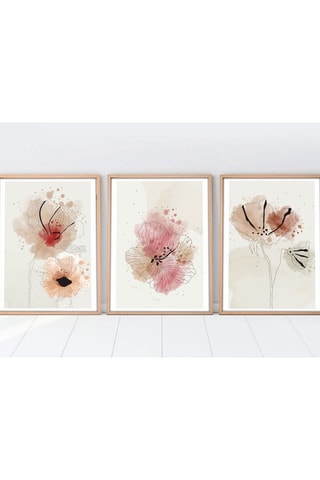 3 tableaux en bois massif Huhu - 30 x 40 cm