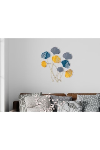 Wanddecoratie Vuzuh Blauw en Geel
