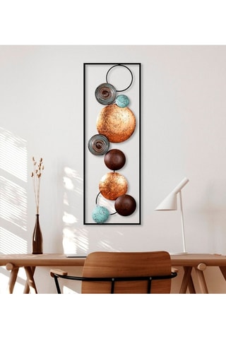 Wanddecoratie Textured 
Goudkleurig en Blauw