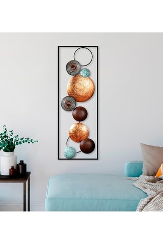 Wanddecoratie Textured 
Goudkleurig en Blauw