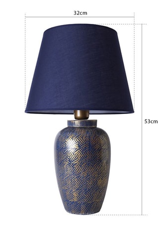 Keramische Tafellamp YL576 - Donkerblauw - 60 W