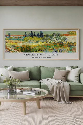Wanddecoratie Garden at Arles - Vincent Van Gogh - 33 x 70 cm