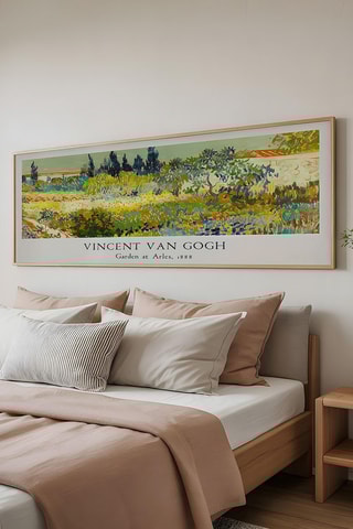 Wanddecoratie Garden at Arles - Vincent Van Gogh - 33 x 70 cm