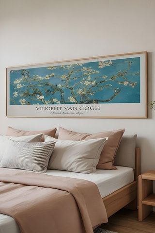 Wanddecoratie Amandelbloesem - Vincent Van Gogh - 50 x 120 cm