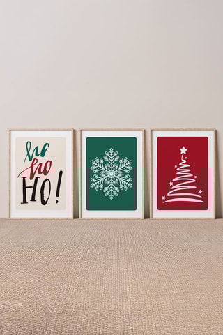 3-delige Wanddecoratie - 33 x 48 cm