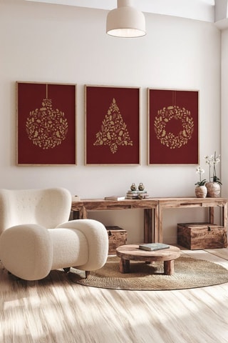 3-delige Wanddecoratie - 33 x 48 cm