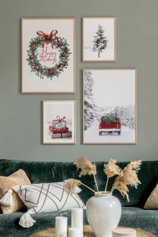 4-delige Wanddecoratie - 33 x 48 cm / 20 x 30 cm