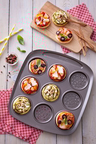 Forma para mini-pizzas Asimetria 9 mini-pizzas