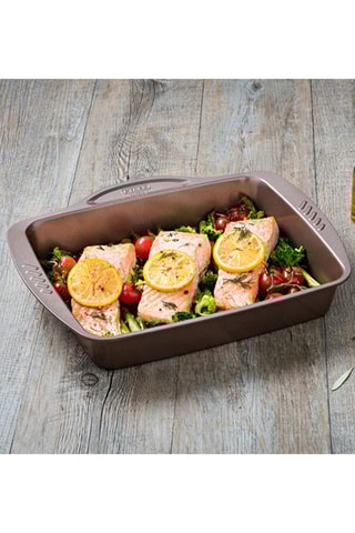 Travessa para forno retangular Asimetria Macadamia - 40 x 31 cm