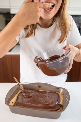 Travessa para forno retangular Asimetria Macadamia - 20 x 25 cm
