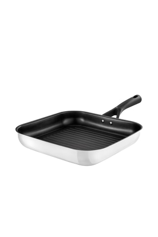 Grelhador retangular antiaderente em aço inoxidável Expert Touch - 28 cm