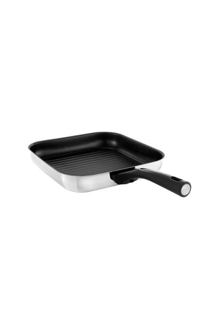 Grelhador retangular antiaderente em aço inoxidável Expert Touch - 28 cm