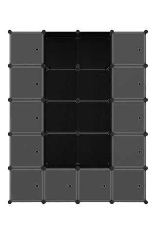 Armário de armazenamento multifuncional -  Preto