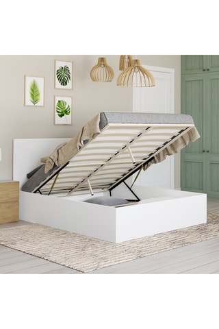 Cama com arrumação e sommier Sicilia - Área de deitar 140 x 190 cm