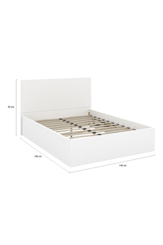 Cama com arrumação e sommier Sicilia - Área de deitar 140 x 190 cm