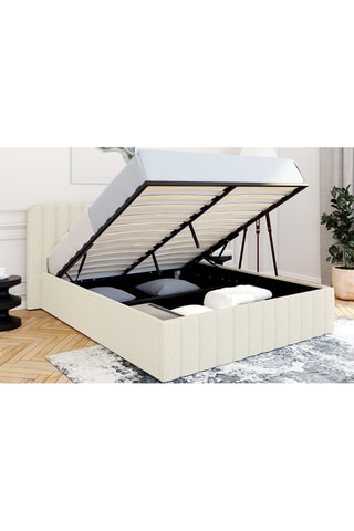 Cama com arrumação e sommier Valentina - Área de deitar 140 x 190 cm