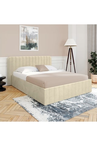 Cama com arrumação com sommier Valentina - Área de deitar 140 x 190 cm